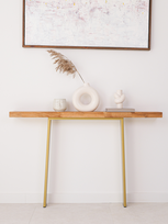 Ąžuolinis konsolinis staliukas Bold Frame AUREVED, tamsintas ąžuolas, 100 cm