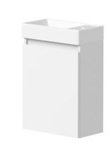 Apatinė spintelė su durelėmis KAMĖ MINI BU/40x22-R/D02-MN, dešinės pusės, 40 cm + baltas praustuvas MN400220W
