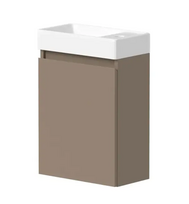 Apatinė spintelė su durelėmis KAMĖ MINI BU/40x22-R/D15-MN, dešinės pusės, 40 cm + baltas praustuvas MN400220W