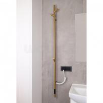 Elektrinė rankšluosčių kabykla su laikmačiu SAPHO WOBBEE Burton Brushed Gold (braižyto aukso spalvos), W-BURT-150BG