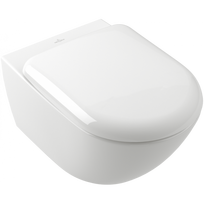 Pakabinamas klozetas Villeroy & Boch  Antao Twist-flush su CeramicPlus danga ir dangčiu Soft-close, 4674T0R1 + 8M67S1R1