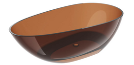 Laisvai stovinti permatoma vonia Mexen Glass Earth, 170 x 85 cm, 58061708505, chromuotas kamštis