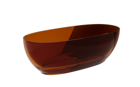 Laisvai stovinti permatoma vonia Besco Mexa Earth Rust, WAM-170-ERC, 170 x 78 cm, chromuotas sifonas