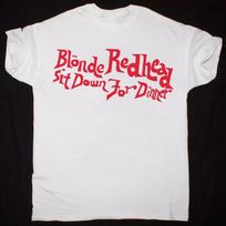 Albumas BLONDE REDHEAD Balta Visų Dydžių Marškinėliai Dovana Gerbėjui BL1551 L