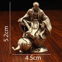 Brass Monkey King Small Ornament Small Copper Tabletop Creative Pure Copper Jewelry Ornament Decorative Crafts Gifts