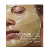 NACIFIC Green Tea Cica Collagen Gel Mask kolageno gelinė kaukė su žaliosios arbatos ir azijinės centelės kompleksu, 35 g