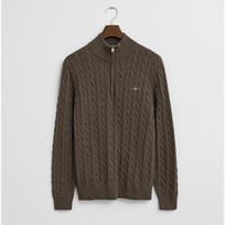 Megztinis vyrams, Ruda, cotton cable half zip