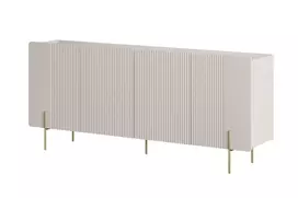 Chest Of Doors Malmi 200 Cm - Cashmere / Crema Bianca / Gold Legs