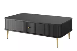 Coffee Table Vesper - Black / Gold Legs