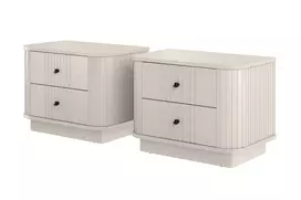 Set Of Night Stands Vesper - Cashmere / Black Handles