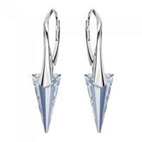 Sidabriniai auskarai moterims DiamondSky „Spike II (Blue Shade)“ su Swarovski kristalais