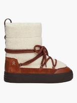 TOMMY HILFIGER Moteriški žieminiai aulinukai, LACE UP FAUX SHEARLING