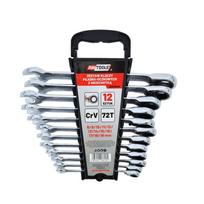 Kombinuotas raktas su terkšle AWTools AW39999; 8-19 mm; 12 vnt.