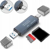 Atminties kortelių skaitytuvas SD USB 3.0 USB-C adapteris 4in1 SD + micro SD TF 5Gb/s iki 2TB BYL-2218TU Zenwire, Juoda