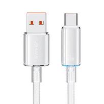 USAMS Cloud Series 6A USB to type-C greito krovimo ir duomenų laidas 1,2m White