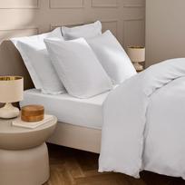 Baltos spalvos paklodė 140x190 cm Linella – douceur d'intérieur