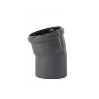 Vidaus nuotekų alkūnė WAVIN Optima 110 x 15°, pilka