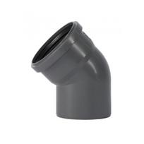 Vidaus nuotekų alkūnė WAVIN Optima 110 x 45°, pilka