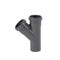 Vidaus nuotekų trišakis WAVIN Optima 50 x 50/45°, pilka