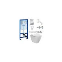 Potinkinis unitazo rėmas GROHE Rapid SL 5 in 1 + pakabinamas unitazas CERSANIT City Oval