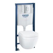 Potinkinio rėmo ir pakabinamo WC komplektas GROHE Euro Ceramic Solido 5 in 1, 39536000
