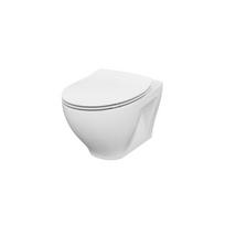 Pakabinamas WC puodas CERSANIT Moduo su Rimless technologija ir plonu lėtaeigiu dangčiu