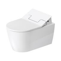 Pakabinamas unitazas su bidės funkcija DURAVIT WC ME by Starck Rimless SensoWash, Durafix, su Slim SC dangčiu, balta