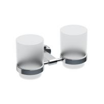 Laikiklis su dviejomis stiklinėmis (matinis glass) RAVAK Chrome