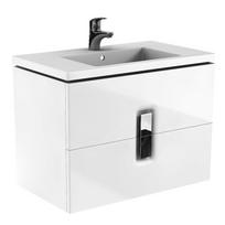 Apatinė spintelė su praustuv (2 stalčiai) KOLO Twins 80 cm, blizgiai white