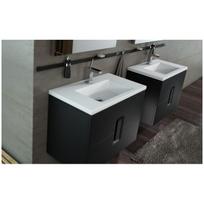 Apatinė spintelė su praustuv(2 stalčiai) KOLO Twins 60 cm, matinė juoda