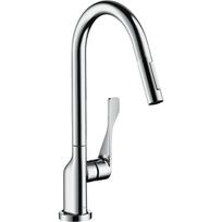 Virtuvė (plautuvės) maišytuvas su ištraukiamu snapu HANSGROHE Axor Citterio, chromo plunksnos, 39835000
