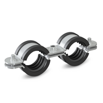 Metalinis laikiklis dvigubas su triukšmo slopinimo įdėklu NICZUK METALL 1/2"" (20-23 mm), M8