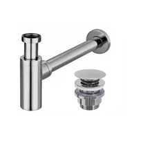 Praustuvo sifono is a dugno vožtuvo Click Clack set LUXURY P1 universalus, chromuotas