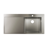 Nerūdijančio plieno plautuvė HANSGROHE 1045 x 510 mm, kairinė, 43306800
