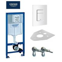 Potinkinis GROHE Rapid SL rėmas su baltu mygtuku (4 in 1)