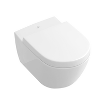 Pakabinamas WC puodas VILLEROY & BOCH Subway 2.0 DirectFlush su storu lėtaeigiu dangčiu, su Ceramic Plus danga