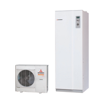 Šilumos siurblys oras-vanduo MITSUBISHI SUNKIOJI PRAMONĖ Hidroliucija Viskas viename 7,4 kW su integruota 180 l talpa