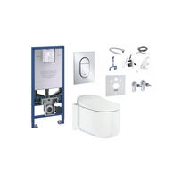 Potinkinis WC rėmas (5 in 1) yra išmanus pakabinamas unitazas GROHE Sensia Arena Rimless su bidė