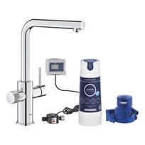 Virtuvė (plautuvės) maišytuvas su ištraukiamu snapu GROHE Blue Pure Minta pradinis rinkinys, 30591000