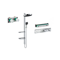Potinkinis termostatinis dušas 4 in 1 komplektas HANSGROHE Rainfinity Showerpipe 360 1jet, chrome