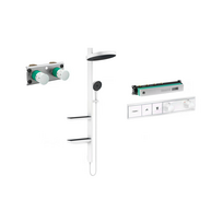 Potinkinis termostatinis dušas 4 in 1 komplektas HANSGROHE Rainfinity Showerpipe 360 1jet, Matt White