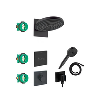 Potinkinis termostatinis dušas 7 in 1 komplekte HANSGROHE Pulsify S 260, 2jet, Matt Black