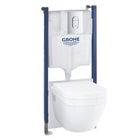 Potinkinio rėmo ir WC komplektas iš GROHE Euro Ceramic Solido 5 in 1, 39700000