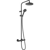 Termostatinė dušo sistema HANSGROHE Vernis Shape 200 1jet EcoSmart, juodas-matinis, 26089670