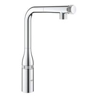 Virtuvinis (plautuvės) maišytuvas su ištraukiama žarnele GROHE Essence SmartControl, chromas, 31615000