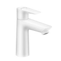 Praustuvo maišytuvas su dugno vožtuvu HANSGROHE Talis E 110, baltas-matinis, 71710700