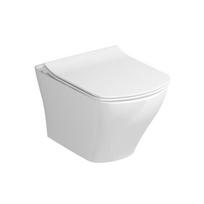 Pakabinamas WC puodas RAVAK Classic RimOff su plonu dangčiu Classic SLIM soft close, GL20X01671