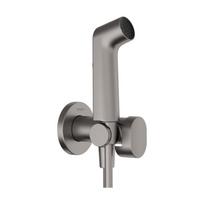 Potinkinio bidete dešelio rinkinys HANSGROHE Round 1jet, šveistas juodas chromas, 29232340