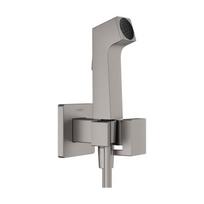 Potinkinio bidete dušelio rinkinys HANSGROHE Square 1jet, šveistas juodas-chromas, 29233340