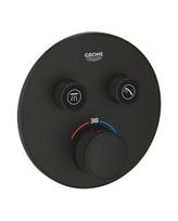 Potinkinis termostatinis dušo maišytuvas GROHE Grohtherm SmartControl 2 išėjimų, phantom black, 29507KF0